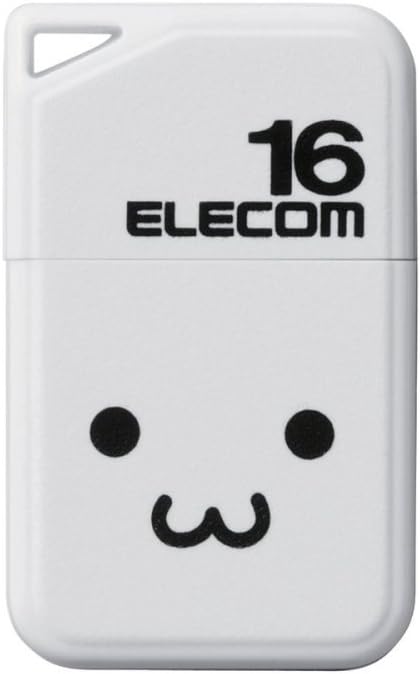 USBメモリ 16GB ホワイト 小型 ストラップホール付き USB2.0