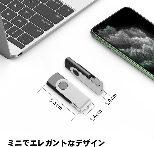 10色の回転式USBメモリ 512MB 10個セット USB2.0 ストラップ付