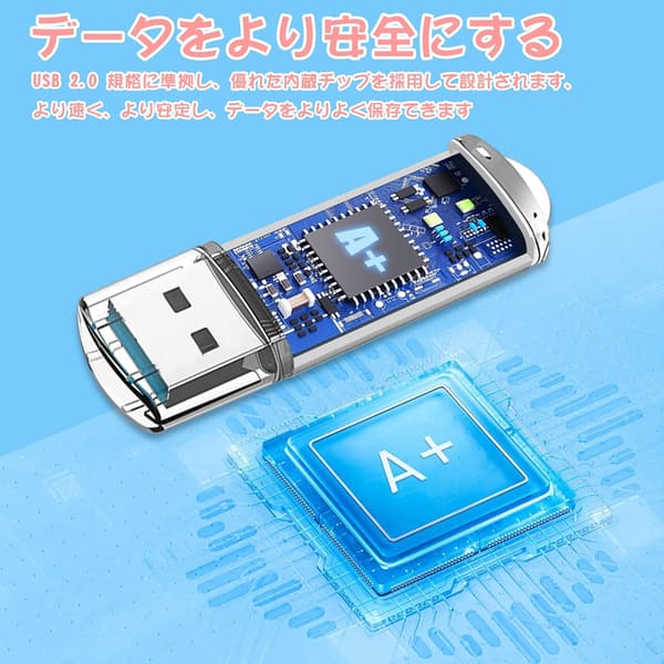 EASTBULL USBメモリ 1GB 10個セット 防塵仕様 ストラップ・LED付き USB2.0