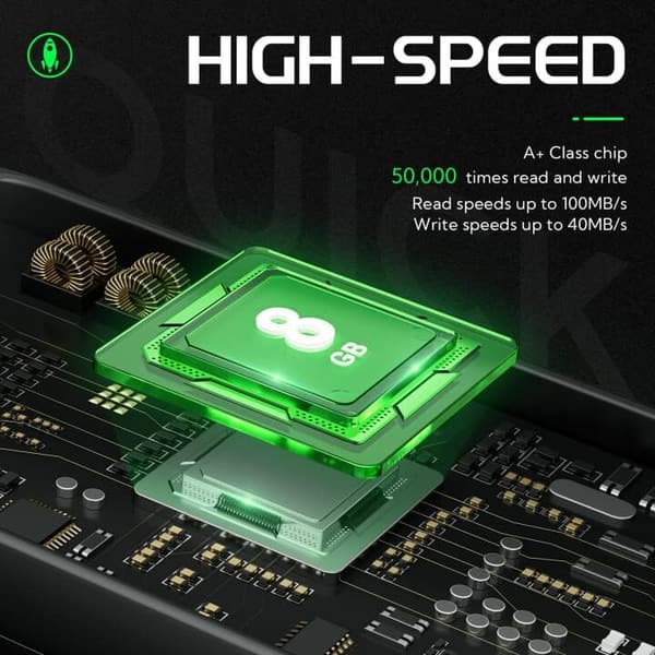 8GB USBメモリー 5個セット ミックスカラー スイング式 フラッシュドライブ