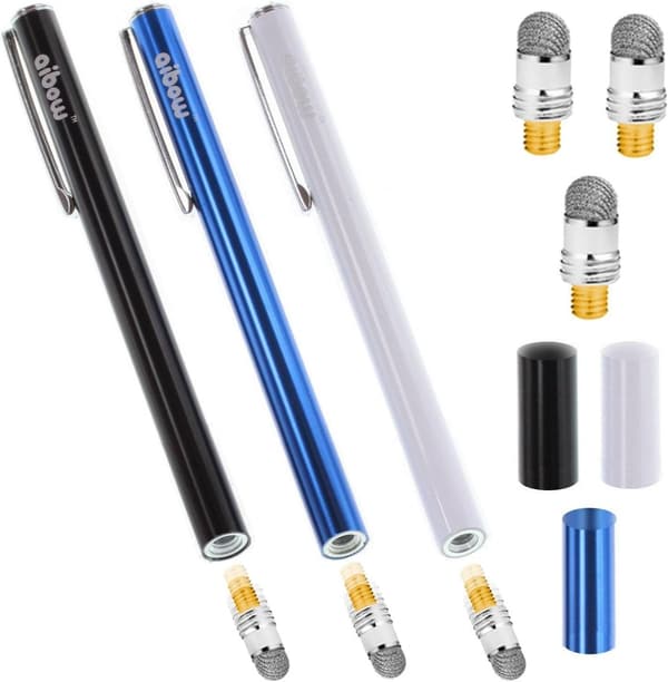 aibow タッチペン 6mm スタイラスペン 3本セット iPad/iPhone/Android対応