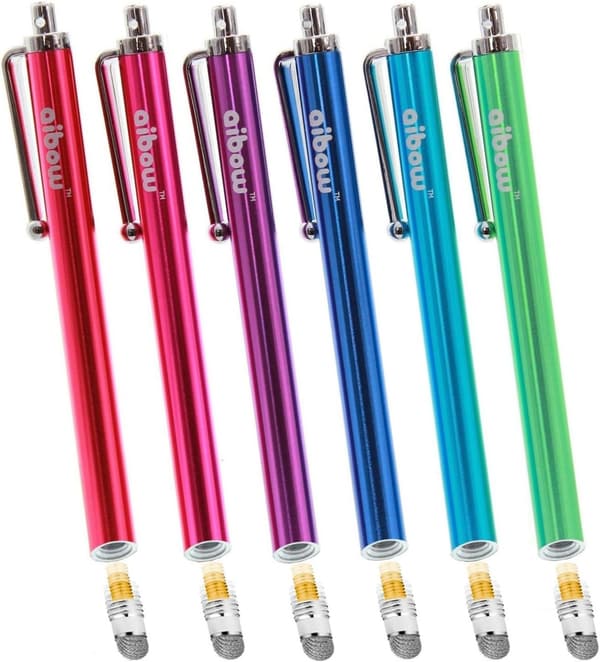 タッチペン 交換式 6本セット 6mm iPad/iPhone/Androidスマホ対応