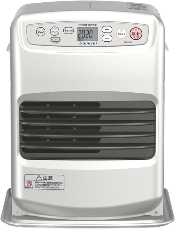 ダイニチ石油ファンヒーター Sタイプ 7畳用 木造対応 ライトシルバー FW-25S4-S