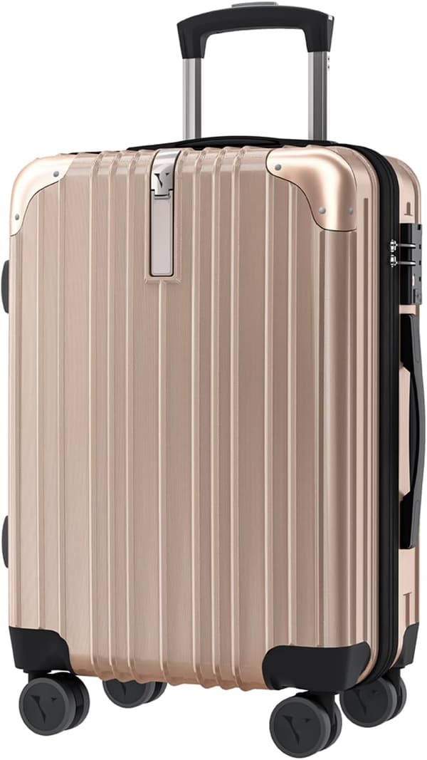 機内持ち込みスーツケース Sサイズ 37L ダブルキャスター TSAロック 無期限保証 シャンパンゴールド