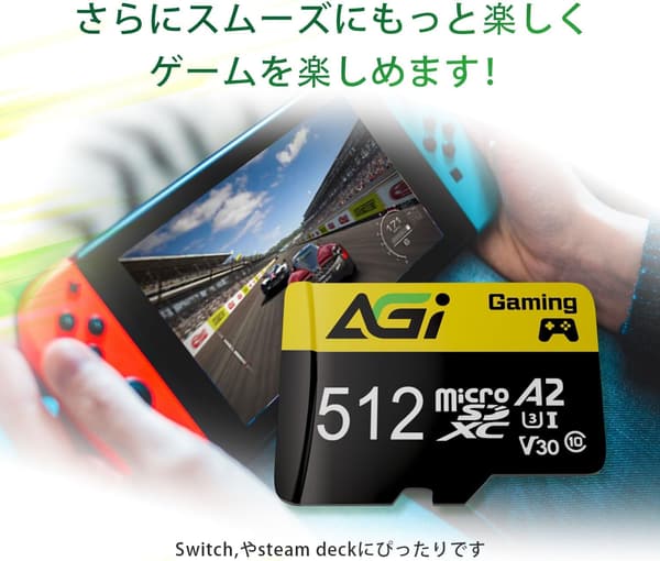512GB A2 U3 V30 4K対応 microSDXCメモリカード