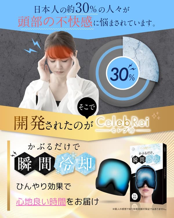 偏頭痛対策 セレブ冷却ジェルマスク 氷枕 暑さ対策 [LICOM]