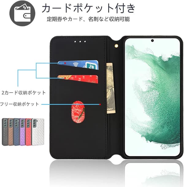 iPhone Xs/X対応 高級合皮手帳型ケース スタンド機能・カード収納・衝撃吸収 (ブラック)