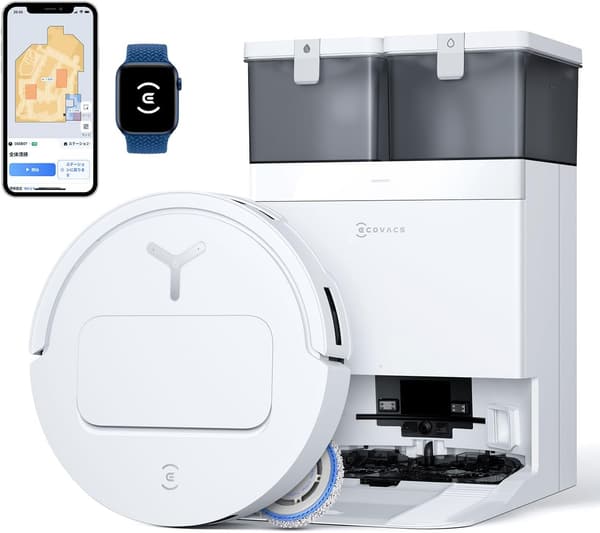 ECOVACS(エコバックス) DEEBOT T50 OMNI ロボット掃除機 水拭き両用 15000Pa強力吸引