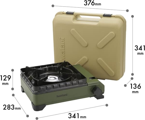アウトドア用ケース付きカセットコンロ「イワタニ カセットフー タフまる」日本製 CB-ODX-1-OL