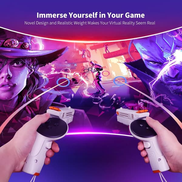 VRシューティングゲーム用ガンストック - Quest 3対応コントローラーグリップ