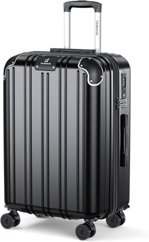 機内持ち込み対応 超軽量スーツケース Mサイズ 60L 拡張機能付き ブラック