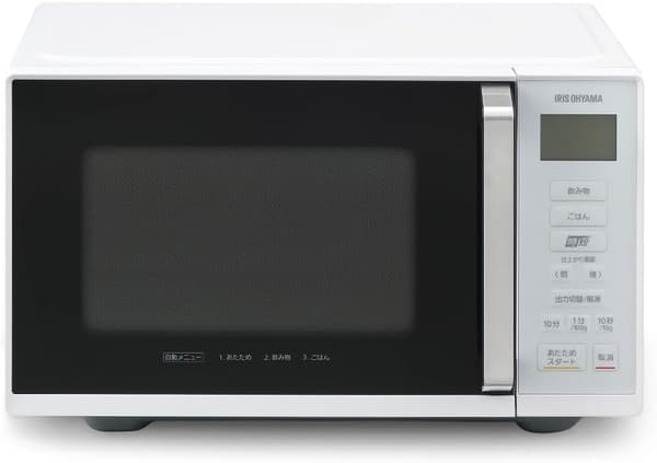 アイリスオーヤマ 22L 単機能電子レンジ シンプル操作 フラットテーブル ホワイト