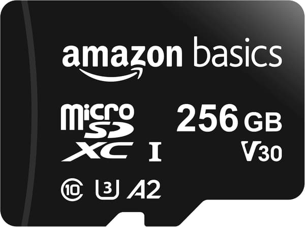 256GB A2 U3 microSDXCメモリーカード（フルサイズアダプター付）最大読み込み速度100MB/秒
