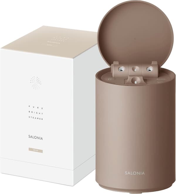 フェイススチーマー 美顔器 サロニア ピュアブライト ベージュ【Amazon限定】
