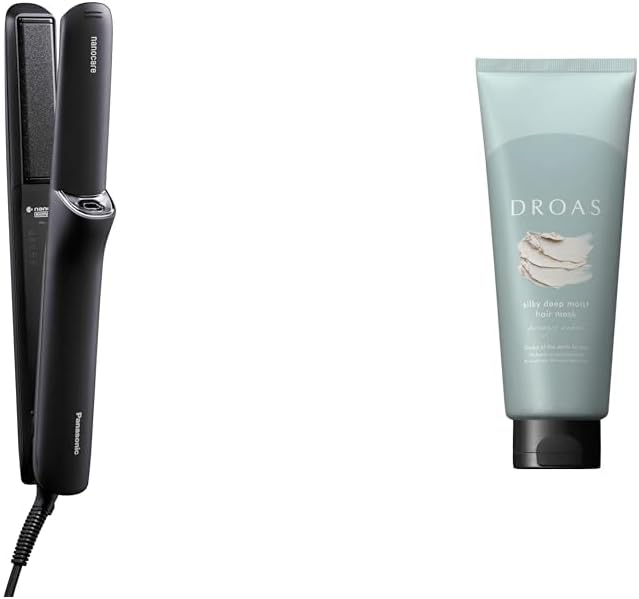 13周年記念 パナソニック ストレートヘアアイロン 高浸透ナノイー ミネラル搭載 + DROAS ヘアマスク シルキーディープモイスト 200g