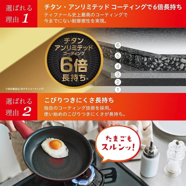 IH・ガス火対応 28cmティファール フライパン PFOAフリー ブラック G26506