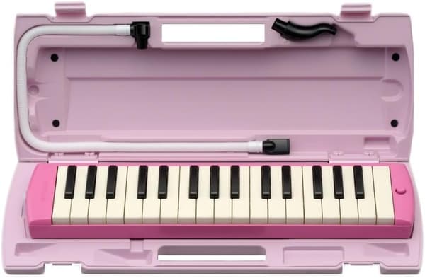 子ども用ピンク32鍵ピアニカ（ハードケース付き）
