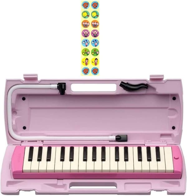 やさしいピンクのYAMAHAピアニカ P-32EP【ドレミシール付】