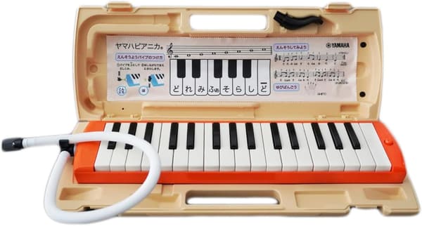 子ども向け32鍵ピアニカ（オレンジ）・ハードケース付