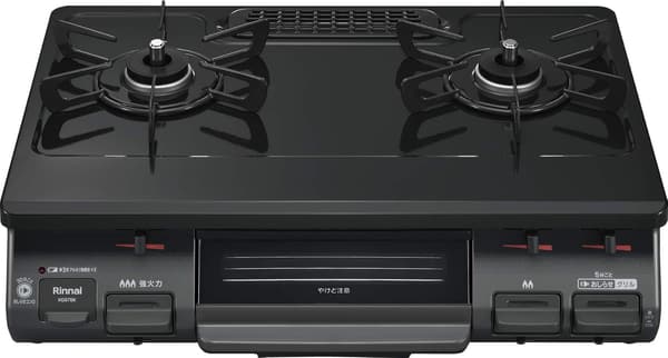 都市ガス用リンナイ ガスコンロ 片面焼グリル ブラック 幅60cm KG67BKL/13A