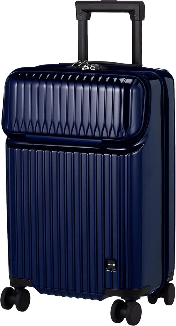 機内持ち込み対応 Sサイズ キャリーケース 34L フロントポケット付き
