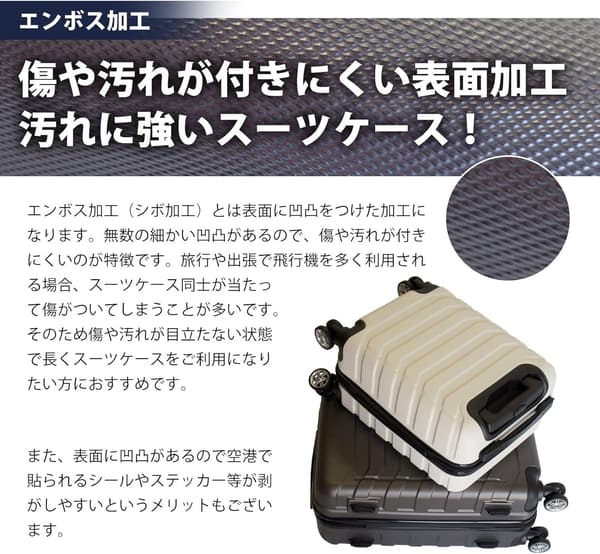 機内持ち込み可能な超軽量ダークネイビー SSサイズスーツケース
