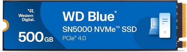 WD Blue SN500 500GB NVMe SSD - PCIe Gen 4.0 M.2 2280 最大5,000MB/秒