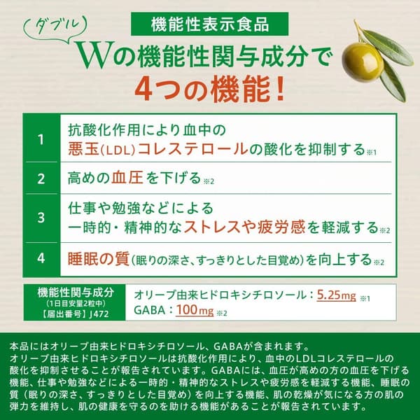 血圧・コレステロールサポートサプリ 田七人参・GABA・DHA・EPA配合 30日分