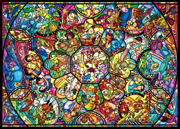 ディズニーオールスター 2000ピースステンドグラスジグソーパズル (73x102cm)【日本製】