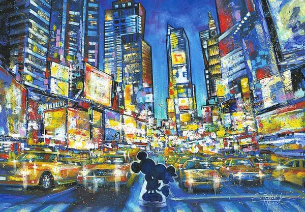 ディズニー ステンドアート ジグソーパズル 1000ピース「You, Me and the City」【日本製】 (51.2x73.7cm) サービスカード付き