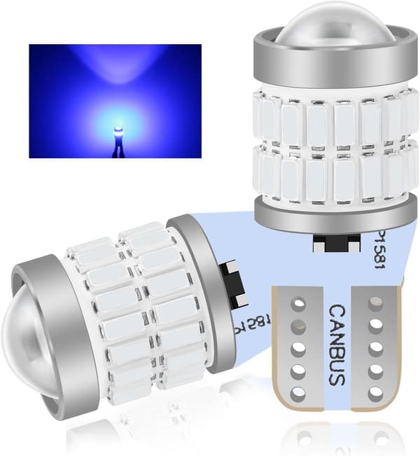 2024年モデル T10 LEDブルー ライト 360°照射 車用ポジション球・ライセンスランプ (2個セット)
