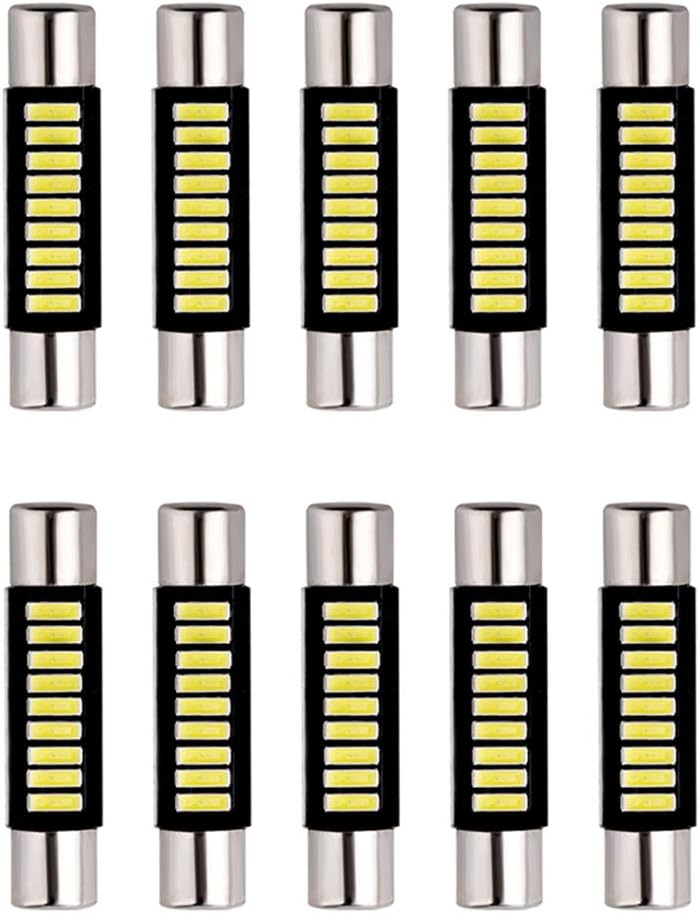 12V車用 バニティランプ 4014SMD型LED 9連 ホワイト 10個セット