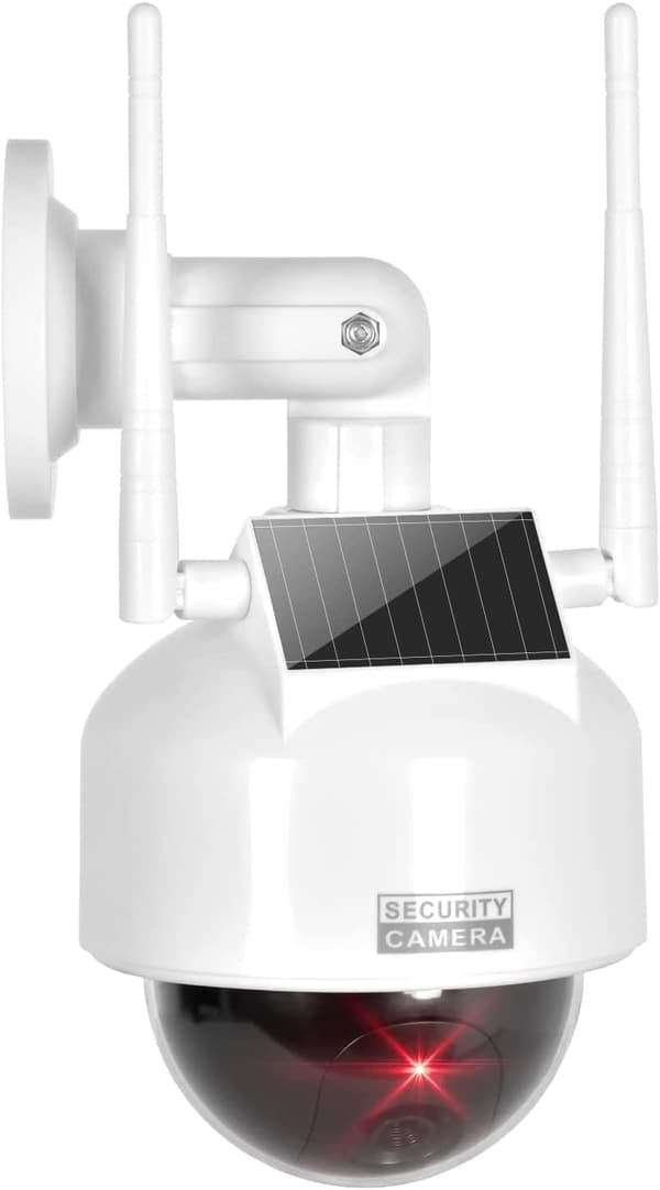 防犯用ダミーカメラ LED仕様 金属アーム 防水ステッカー付き