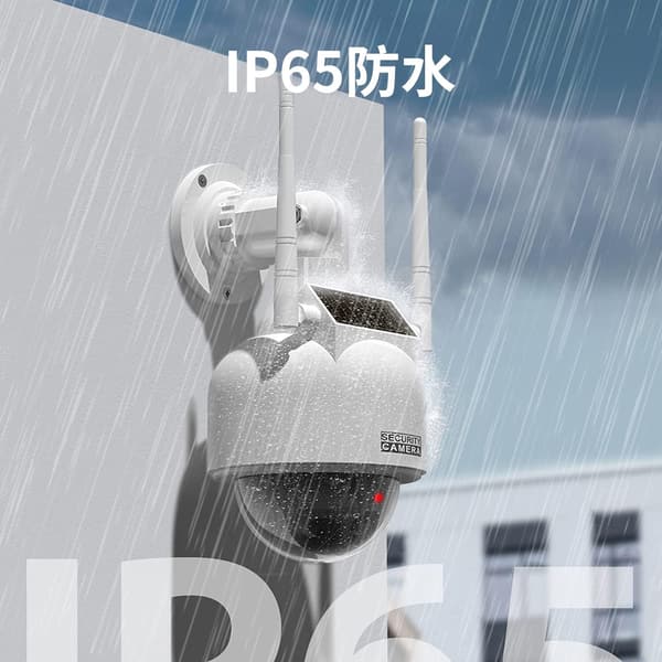 防犯用ダミーカメラ LED仕様 金属アーム 防水ステッカー付き