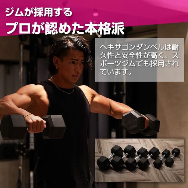 ダンベル ヘックスダンベル 2.5kg～30kg 【日本製】