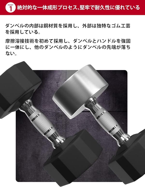 PROIRON ワンピースダンベル 3kg~24kg 鉄製 家庭用・商業用