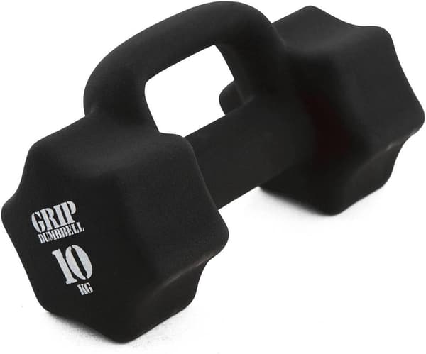 筋トレ用 取っ手付き 5kg/10kg グリップダンベル 1個【ラヴィ】