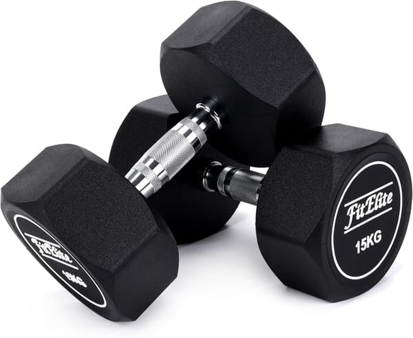 室内用HEXダンベル 3kg～15kgセット【FitElite】