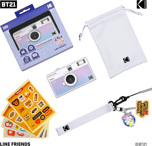 KODAK EKTAR H35N ハーフフレームフィルムカメラ BT21エディション 35mm 再利用可能 コーティングレンズ