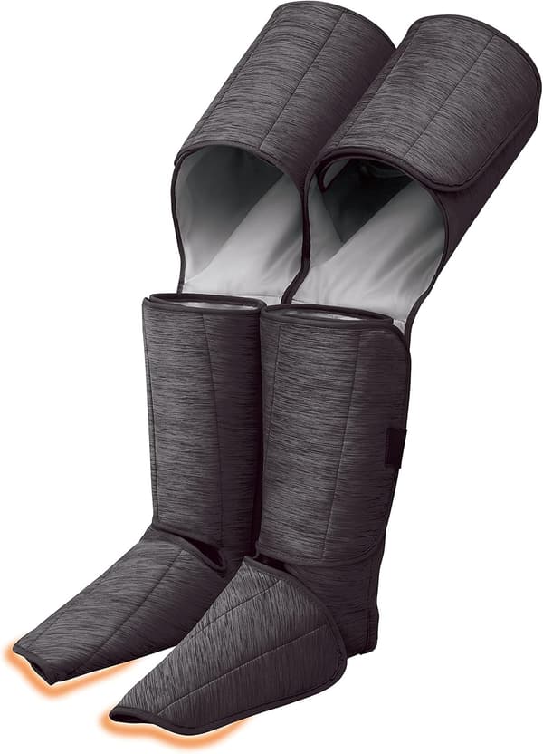 家庭用エアーマッサージャー レッグリフレ 足先~太もも用 温感機能付き ダークグレー EW-RA190-H