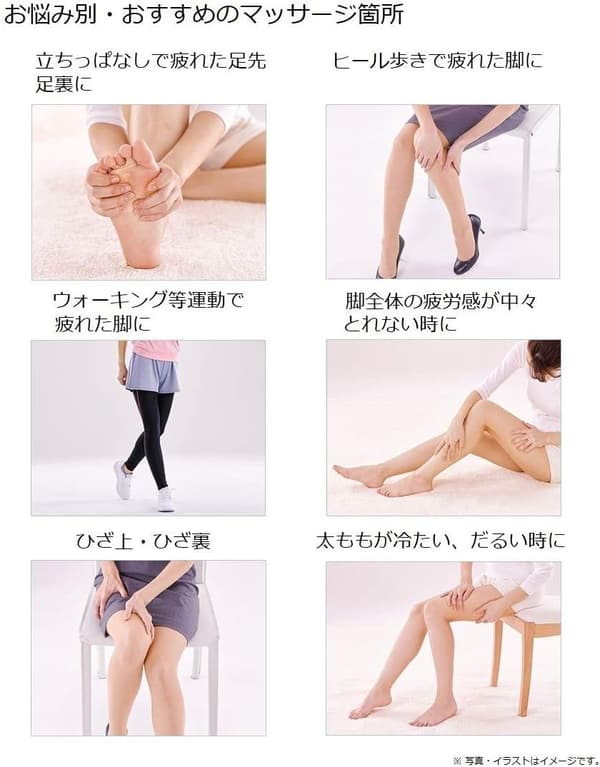 温感機能付きパナソニックレッグリフレマッサージャー（ひざ・太もも対応）ルージュピンク