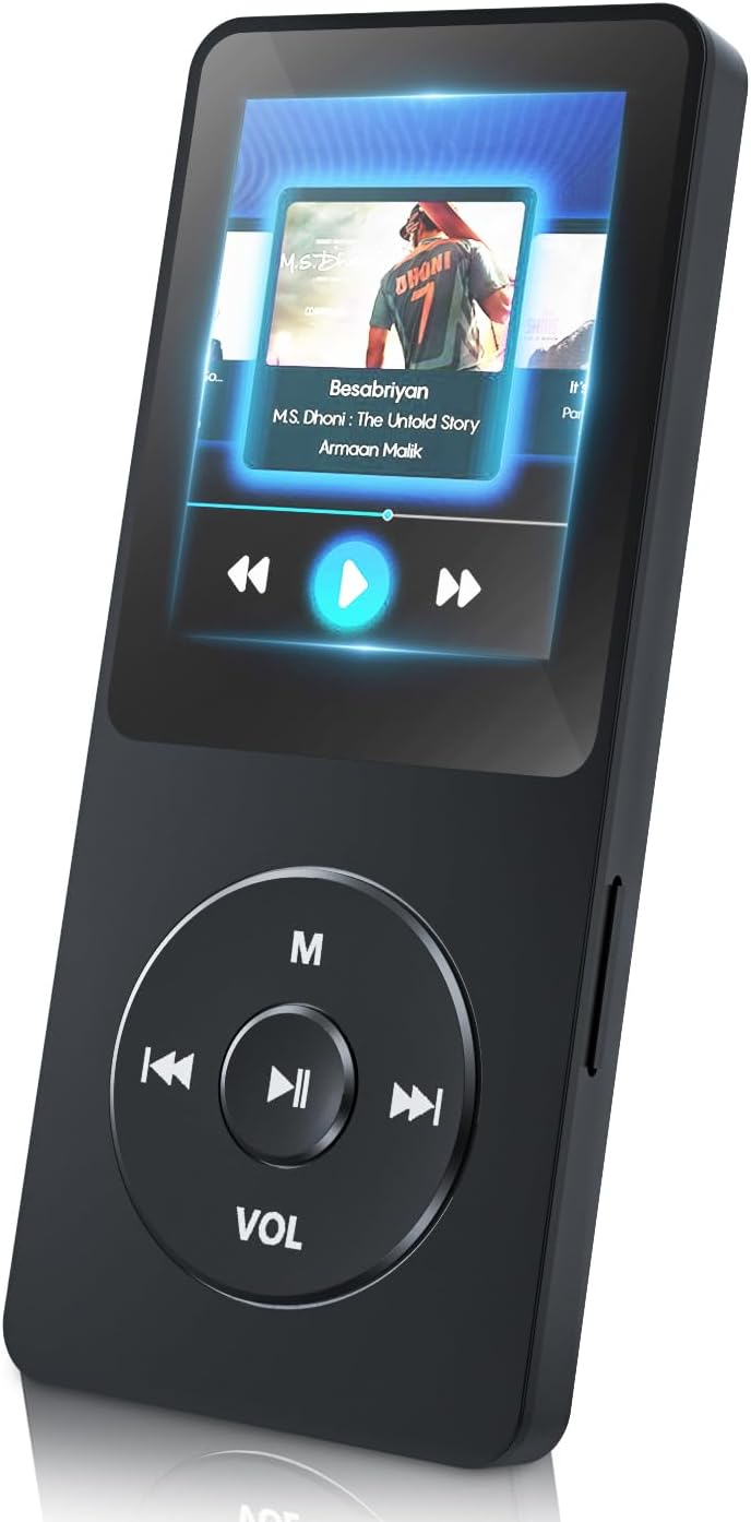 Bluetooth5.1対応 32GB内蔵スマートMP3プレーヤー ブラック【HIFI音質・スピーカー付き】