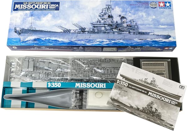 アメリカ海軍戦艦BB-63ミズーリ 1991年仕様 プラモデル 1/350スケール