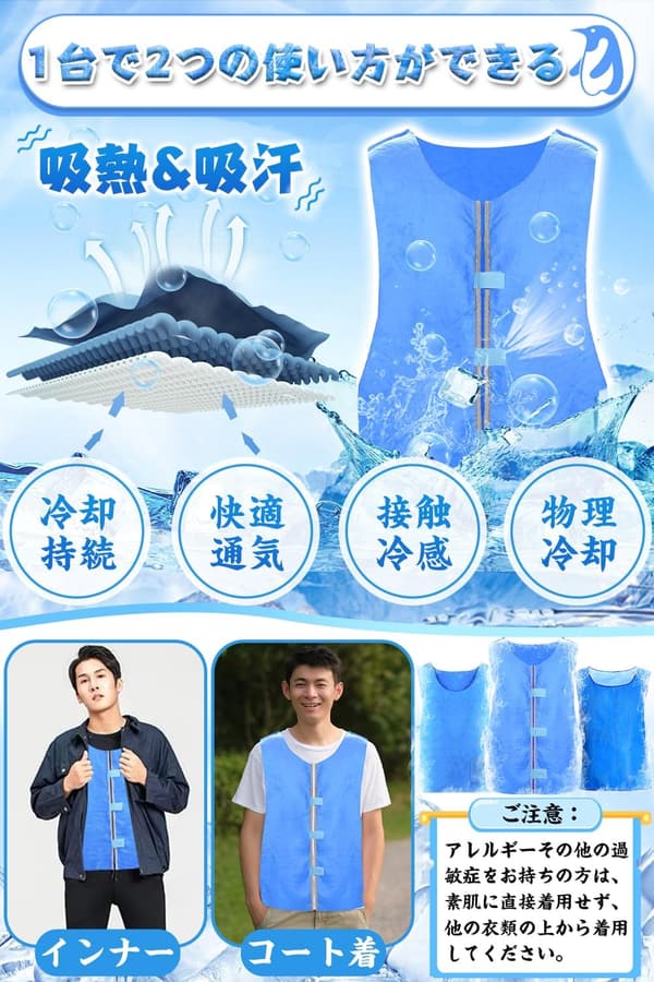 冷却ベスト 熱中症対策用 農業・アウトドア向け 2025新登場