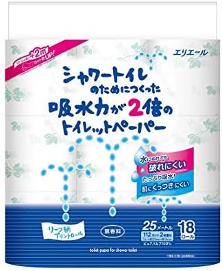 エリエール 吸水力2倍のトイレットペーパー ダブル 18ロール×4個セット
