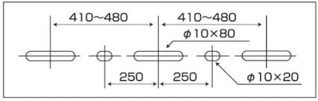 エアコン室外ユニット壁面据付架台 B-KZAM