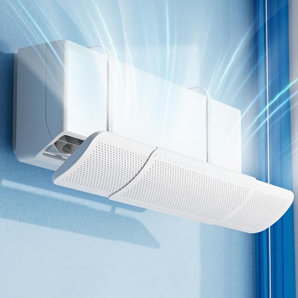 エアコン風除けカバー 180°調整可能 壁掛け式 省エネ 伸縮自在 56～89cm