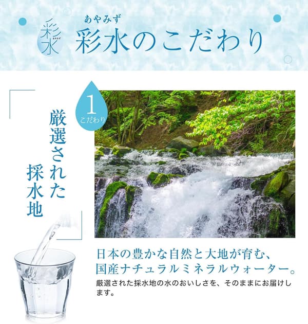 彩水ミネラルウォーター 500ml 24本セット (ラベルレス)