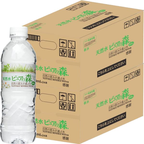 ピュアの森 天然水 500mlペットボトル 24本入り 2ケースセット