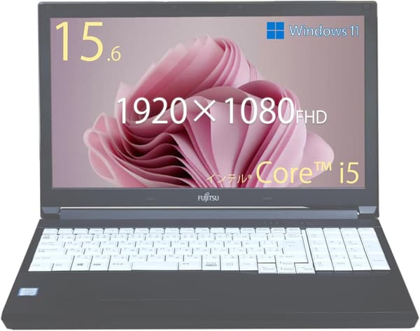 整備済みノートパソコン 富士通 LIFEBOOK A577 15.6インチ FHD / 第7世代 Core i5 / メモリ16GB / SSD 512GB / Windows 11 / MS Office 2019搭載